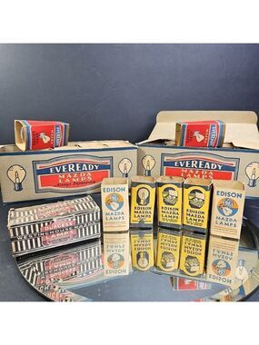Automotive Lightbulb Bulb Lamp Collection Mazda Eveready Edison Burgess Canada